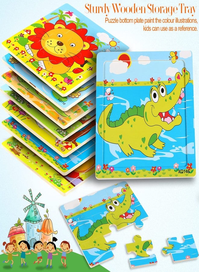 Yunsailing 40 Pack Wooden Puzzles for Kids Ages 3-5, Animals Jigsaw Puzzles for Toddlers Age 2-8, Preschool Educational and Learning Toys Gifts for Kids Children Birthday Party - Image 5
